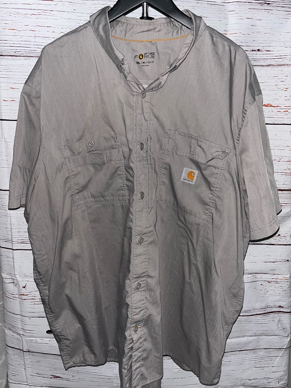 Carhartt Gray Short Sleeve Work Shirt